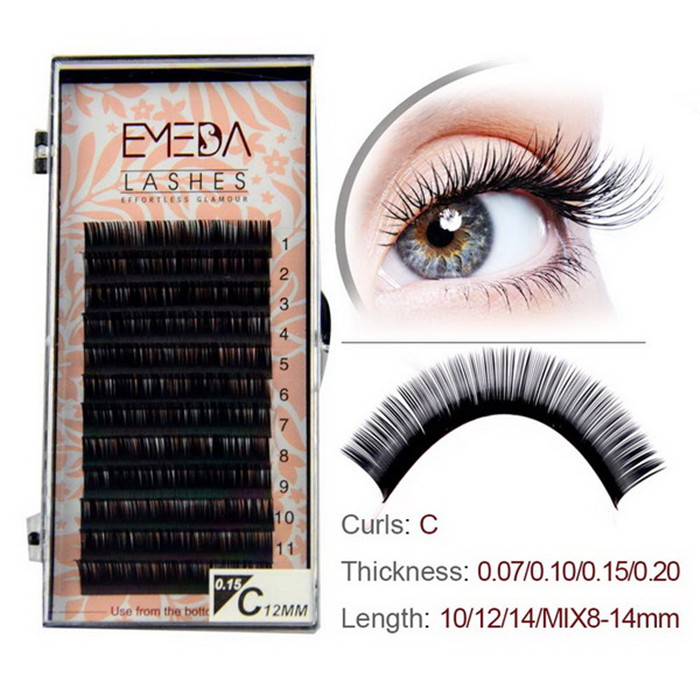 Professional eyelash extensions single lash JH58